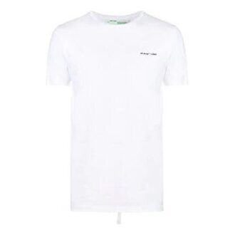 Brystalfabetlogo, slim fit, kort erme, hvit