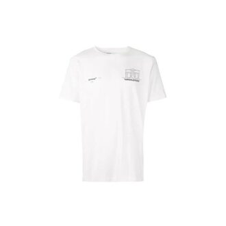 Brystlogo Trykk på ryggen Shorts-erme Vanlig versjon Hvit