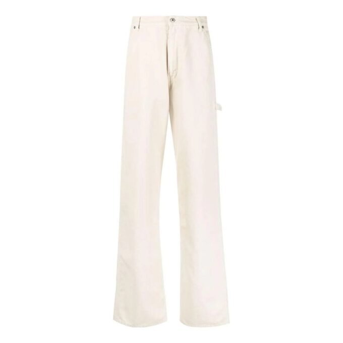 Bukser med vid benvidde «White»