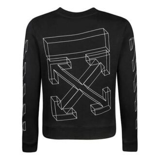 C O Virgil Abloh 3D Diag Lines-genser «Black White»