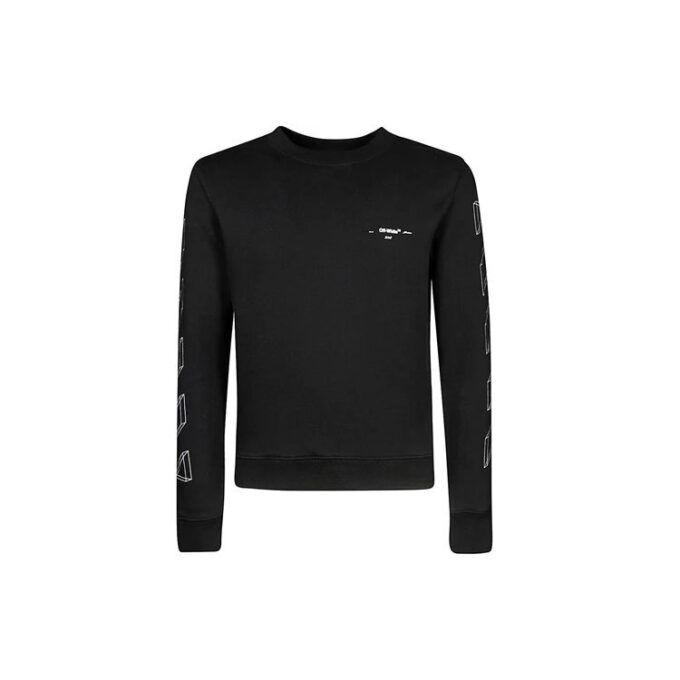 C O Virgil Abloh 3D Diag Lines-genser «Black White»
