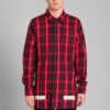 C O Virgil Abloh Diagonal skjorte med striper på ryggen «Svart Rød»