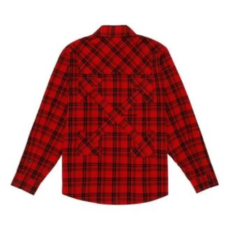c/o Virgil Abloh flanellskjorte med rutemønster for menn, rød