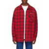 c/o Virgil Abloh flanellskjorte med rutemønster for menn, rød