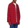 c/o Virgil Abloh flanellskjorte med rutemønster for menn, rød