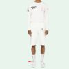 c/o virgil abloh For Men’ s White Diag Stencil Sweatshorts Hvit/Rosa