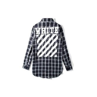 C O VIRGIL ABLOH FW 16FW Svart-hvit rutete skjorte «Black White»