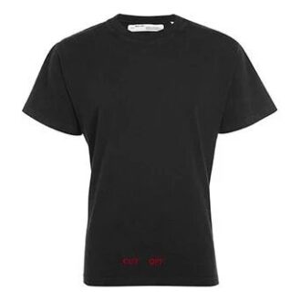 C O VIRGIL ABLOH FW CUT Alphabet kort ermet svart