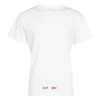 C O VIRGIL ABLOH FW CUT Alphabet kortærmet hvit