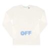 C O VIRGIL ABLOH FW Hvit Blå Splash Ink Langermet &laquo;White Blue&raquo;