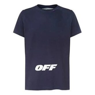 C O VIRGIL ABLOH Gradient Washed Blue Alphabet kortærmet Shorts