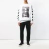 C/O Virgil Abloh Herre Hvit Diag Monalisa Rundhalset Genser Hvit