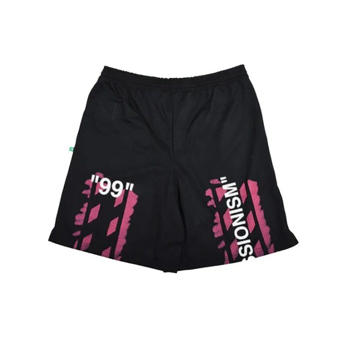 C/O Virgil Abloh Herre-shorts i svart Diag Stencil Mesh