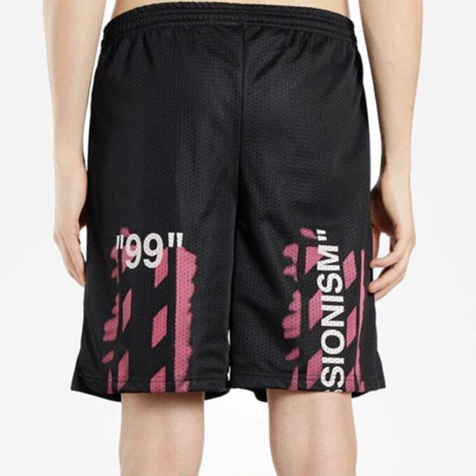 C/O Virgil Abloh Herre-shorts i svart Diag Stencil Mesh