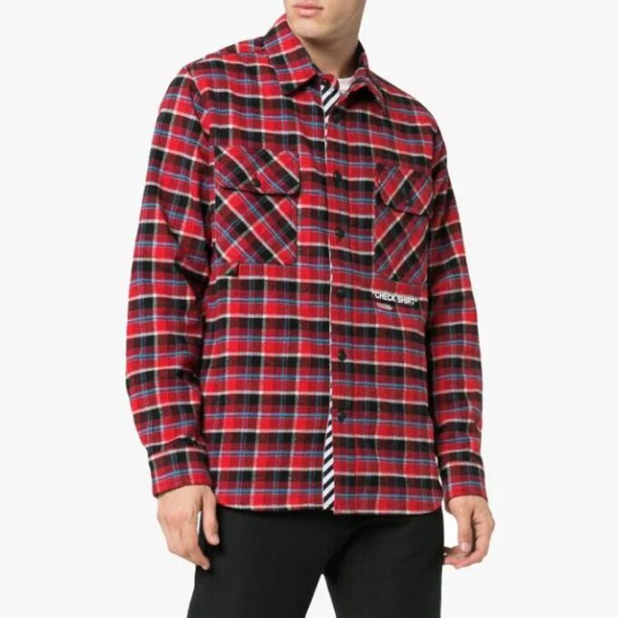 c/o Virgil Abloh Herre-skjorte med flerfarget rutemønster Flerfarget
