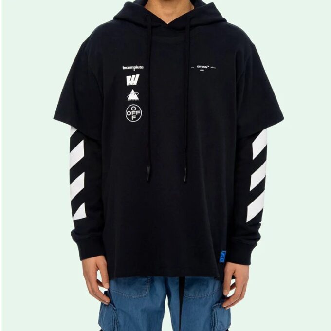 C/O Virgil Abloh Herre Svart Diag Mariana Hette-T-skjorte