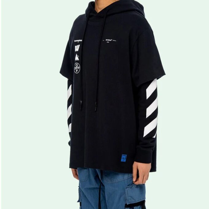 C/O Virgil Abloh Herre Svart Diag Mariana Hette-T-skjorte
