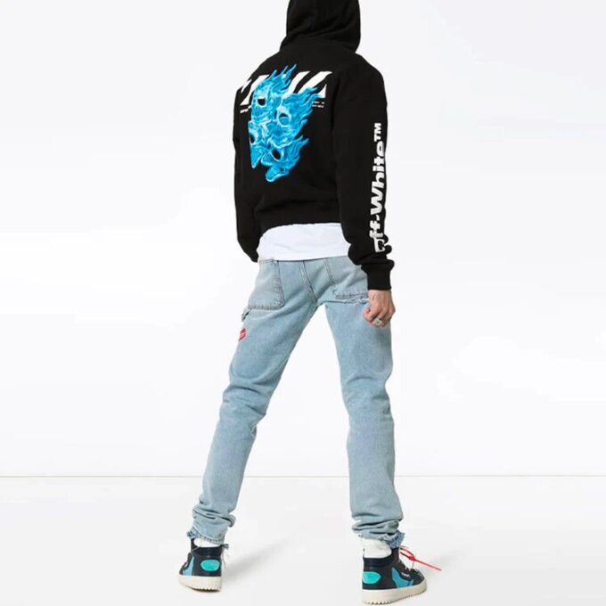 C/O Virgil Abloh Herre Svart Diag Skulls Over