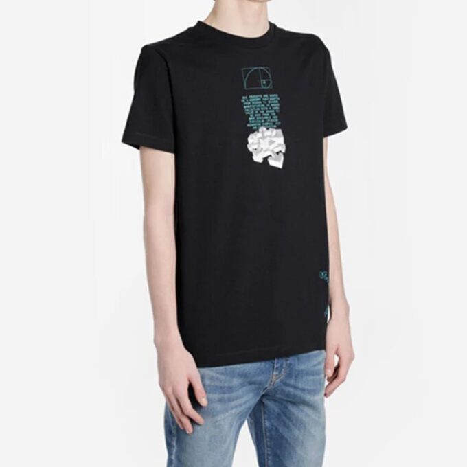 C/O Virgil Abloh Herre Svart Fibonacci Dripping Arrows Slim