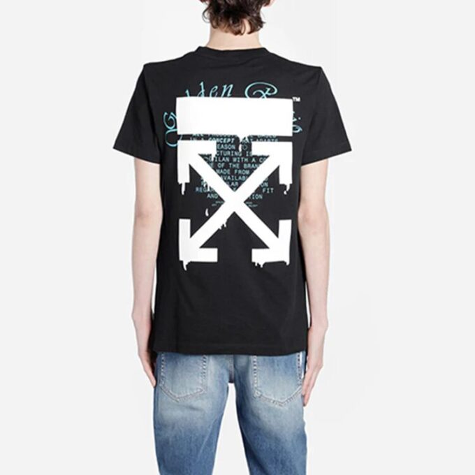 C/O Virgil Abloh Herre Svart Fibonacci Dripping Arrows Slim