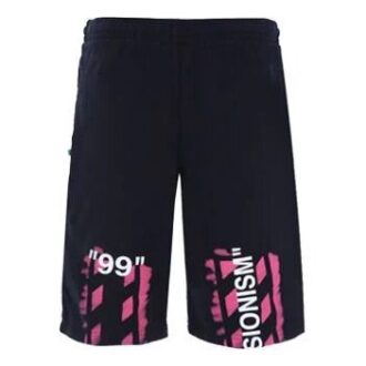 C/O Virgil Abloh Herre-sweatshorts i svart med Diag-sjablong