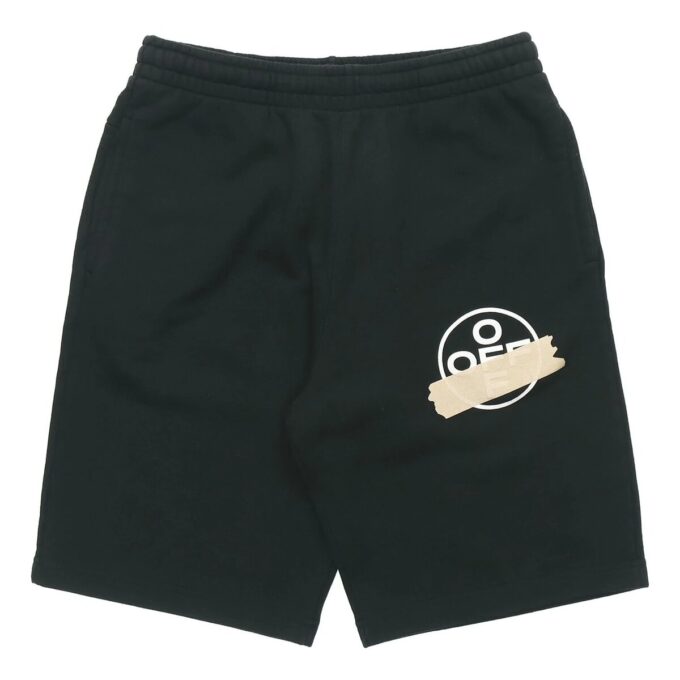 C/O Virgil Abloh Herre-sweatshorts med svart Tape Arrow