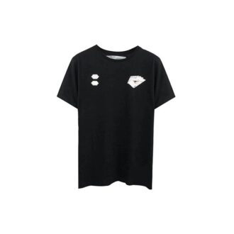 C/O Virgil Abloh Herre-T-skjorte i svart med håndtrykk