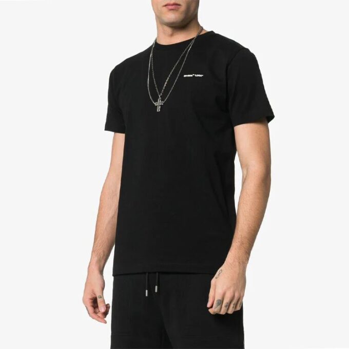 c/o virgil abloh herre-T-skjorte med kort erme, slim fit og svart logo