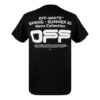 C/O Virgil Abloh Herre-T-skjorte med svart bølget logo, slim fit, svart