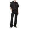 C/O Virgil Abloh Herre-T-skjorte med svart bølget logo, slim fit, svart