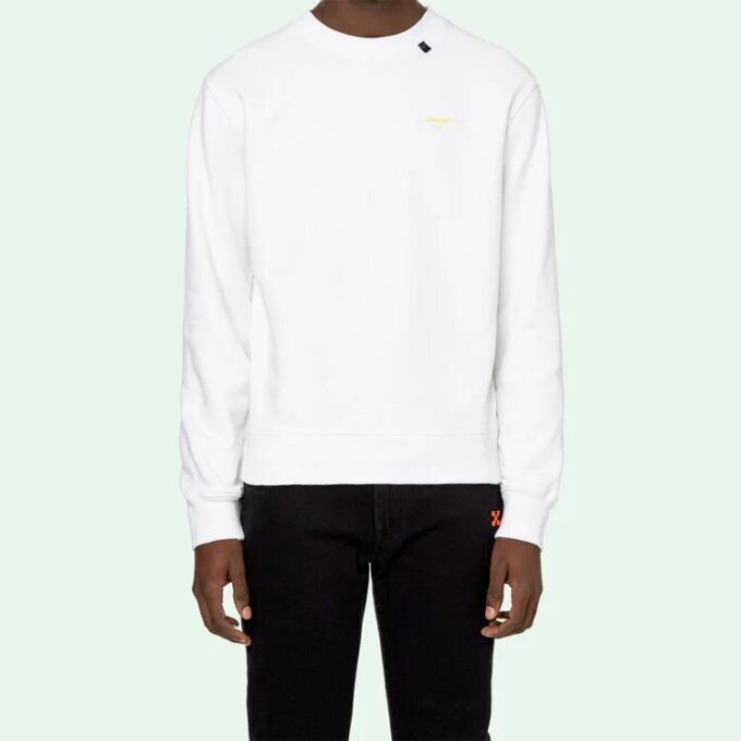 C/O Virgil Abloh Hvit akryl-genser med Arrows for menn