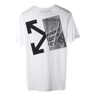 C/O Virgil Abloh Hvit T-skjorte med splittede Arrows