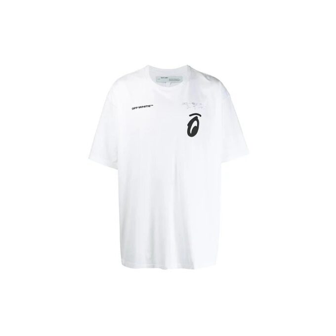 C/O Virgil Abloh Hvit T-skjorte med splittede Arrows