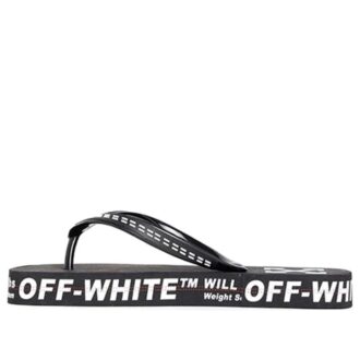 c/o virgil abloh men’ s svart-hvite industrielle flip-flops
