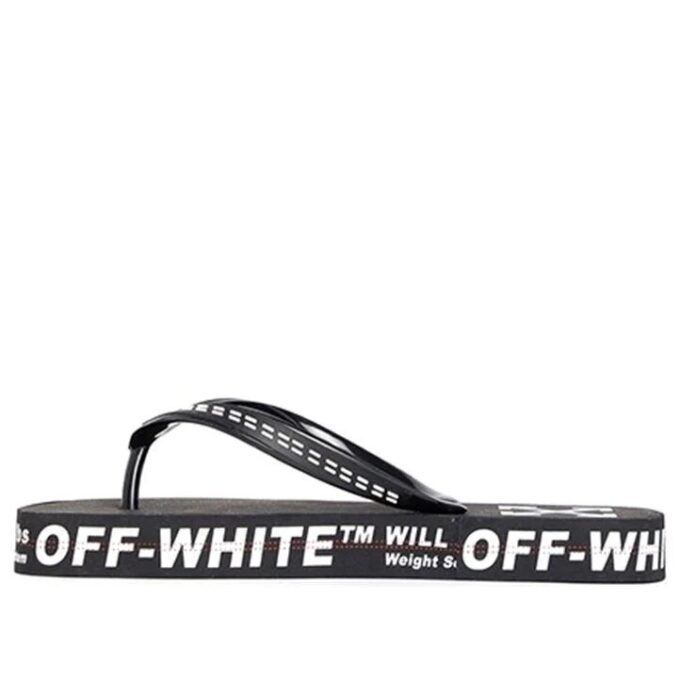 c/o virgil abloh men’ s svart-hvite industrielle flip-flops