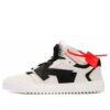 C/O Virgil Abloh Off-White og hvite Off-Court Low-Sneakers