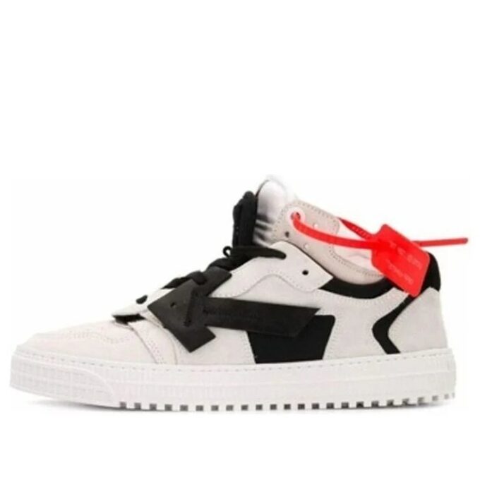 C/O Virgil Abloh Off-White og hvite Off-Court Low-Sneakers