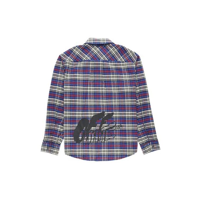 C/O VIRGIL ABLOH OW FLANELLSKJORTE MED RUTEMØNSTER BLÅ