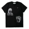 C/O VIRGIL ABLOH Short Sleeve med små mønstre, ordinær versjon, svart