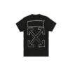 C/O VIRGIL ABLOH Short Sleeve med små mønstre, ordinær versjon, svart