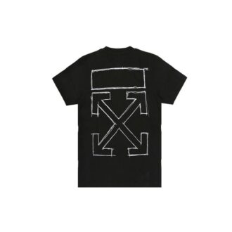 C/O VIRGIL ABLOH Short Sleeve med små mønstre, ordinær versjon, svart