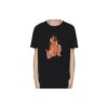 c/o VIRGIL ABLOH T-skjorte med uregelmessig flamme-trykk og korte shorts
