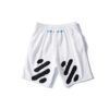 C O VIRGIL ABLOH Tiger Stripes Shorts Hvit