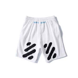 C O VIRGIL ABLOH Tiger Stripes Shorts Hvit