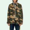 Camouflage-jakke med flere lommer, gul, cargo-stil