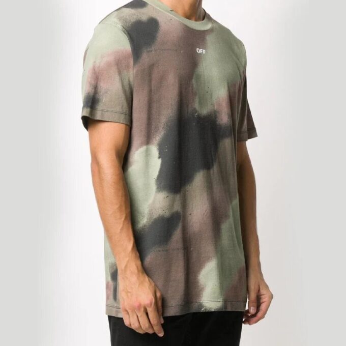 Camouflage-trykk Stencil Kort ermet Shorts