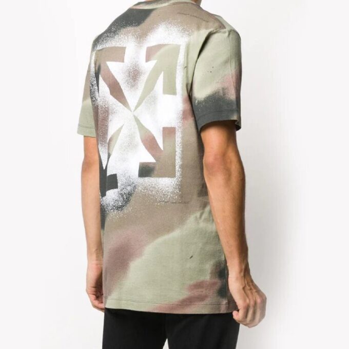 Camouflage-trykk Stencil Kort ermet Shorts