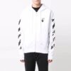 Carav Arrow Slim Zip Hoodie «Hvit/Svart»