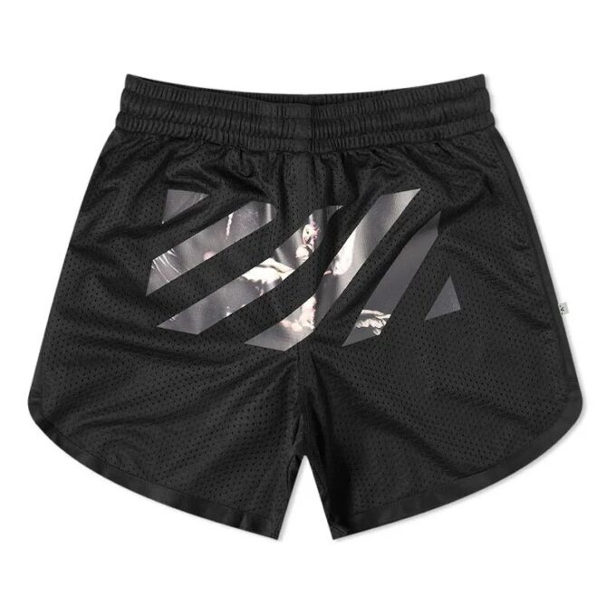 Caravaggio Arrow Mesh-treningsshorts, svart