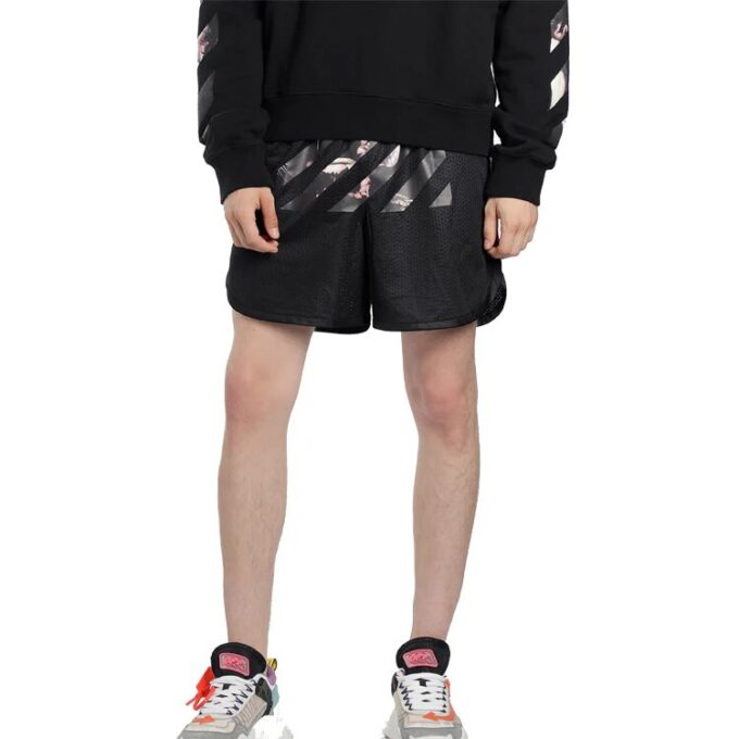 Caravaggio Arrow Mesh-treningsshorts, svart